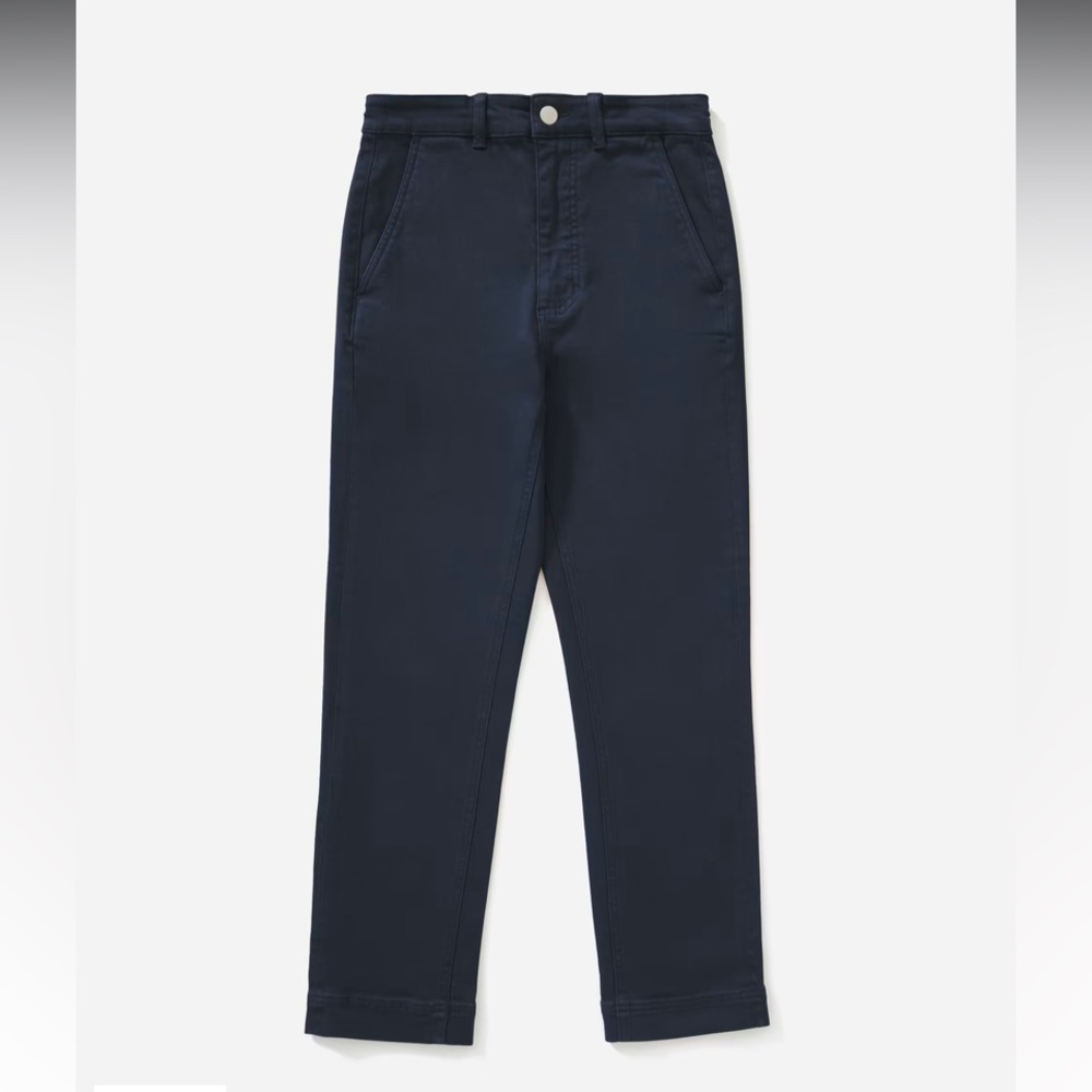 Everlane straight leg crop navy pants